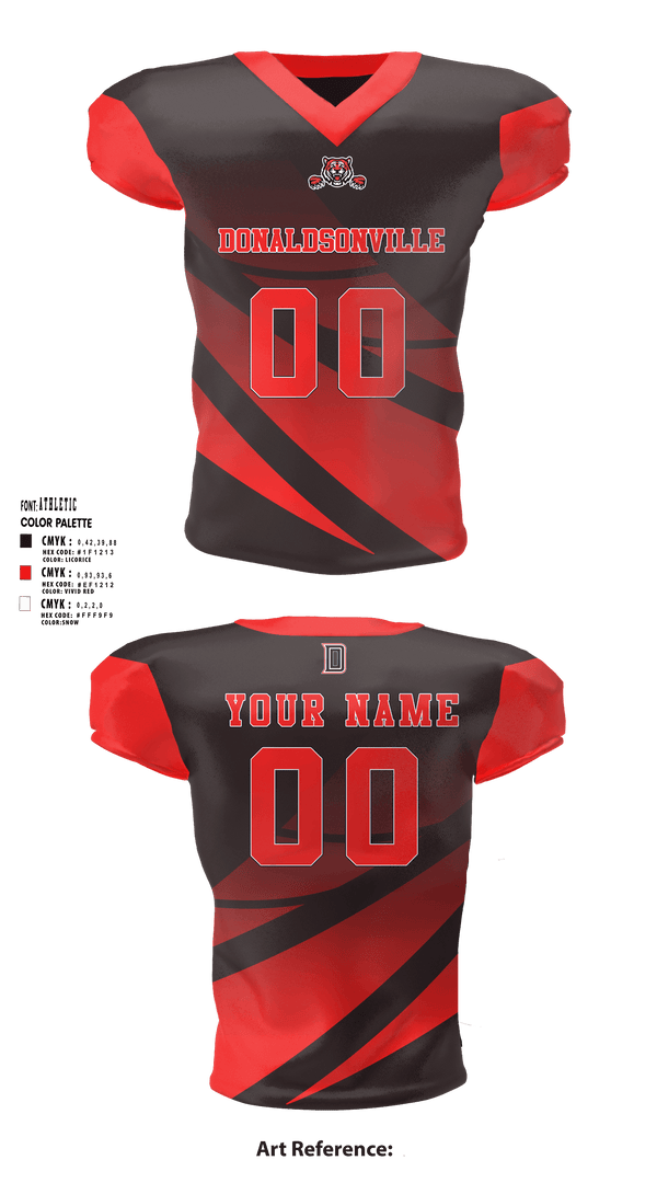 Football Jersey, Donaldsonville, Football, Teamtime, Team time, sublimation, custom sports apparel, team uniforms, spirit wear, spiritwear, sports uniforms, custom shirts, team store, custom team store, fundraiser sports, apparel fundraiser
