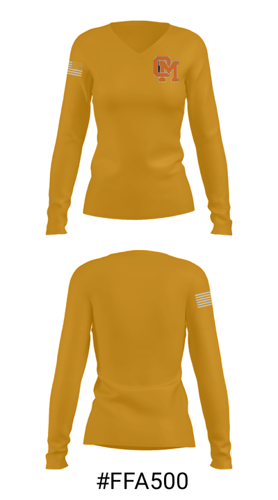 Oakland Mills High School Basketball 60774765 Women's Long Sleeve V-neck Shirt - 20