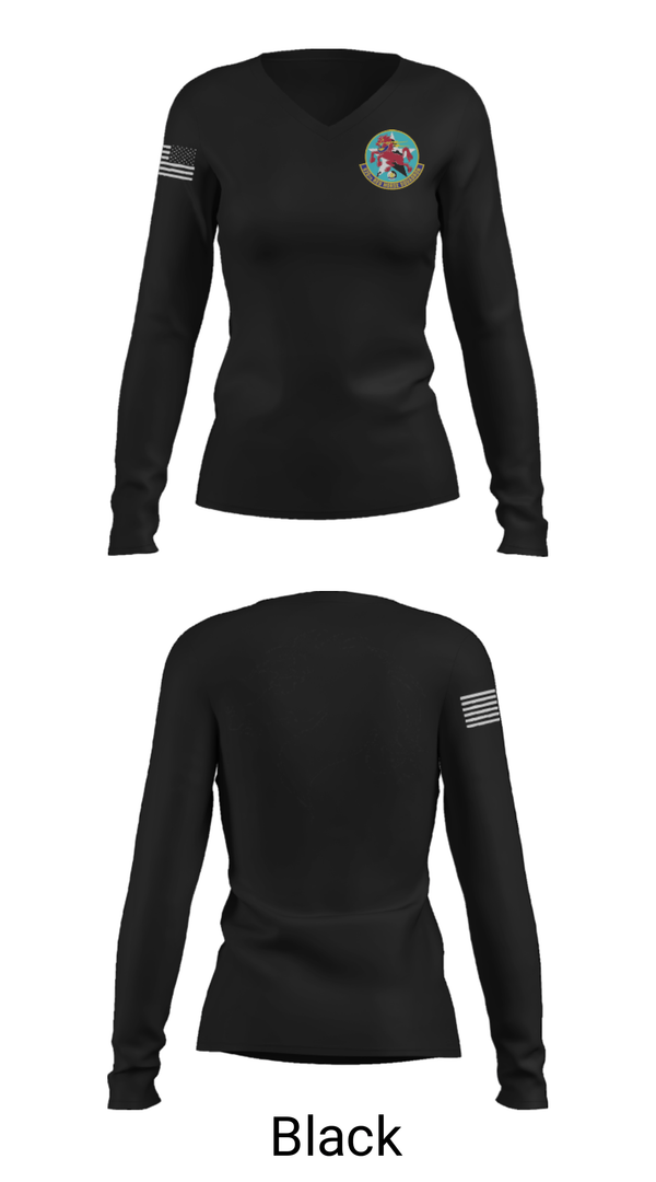 Women's Long Sleeve Vneck Shirt, , Air Force, Teamtime, Team time, sublimation, custom sports apparel, team uniforms, spirit wear, spiritwear, sports uniforms, custom shirts, team store, custom team store, fundraiser sports, apparel fundraiser