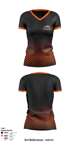 Women's Short Sleeve Vneck Shirt, North GA Gutters And Roofing, , Teamtime, Team time, sublimation, custom sports apparel, team uniforms, spirit wear, spiritwear, sports uniforms, custom shirts, team store, custom team store, fundraiser sports, apparel fundraiser