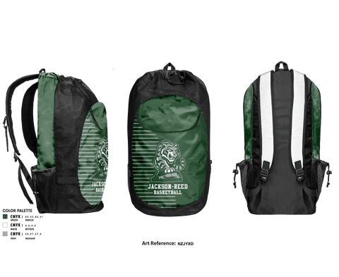 Gear Bag, Jackson-Reed High School Basketball, Women's Basketball, Teamtime, Team time, sublimation, custom sports apparel, team uniforms, spirit wear, spiritwear, sports uniforms, custom shirts, team store, custom team store, fundraiser sports, apparel fundraiser