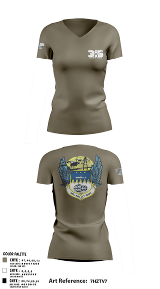 Women's Short Sleeve Vneck Shirt, , Air Force, Teamtime, Team time, sublimation, custom sports apparel, team uniforms, spirit wear, spiritwear, sports uniforms, custom shirts, team store, custom team store, fundraiser sports, apparel fundraiser