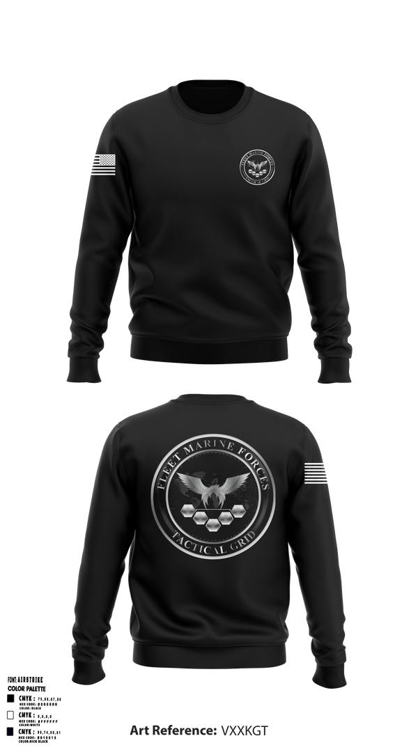 Crew Neck Sweatshirt, , Marines, Teamtime, Team time, sublimation, custom sports apparel, team uniforms, spirit wear, spiritwear, sports uniforms, custom shirts, team store, custom team store, fundraiser sports, apparel fundraiser