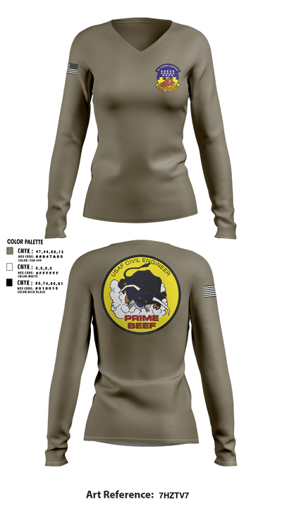 undefined Women's Long Sleeve V-neck Shirt - 1