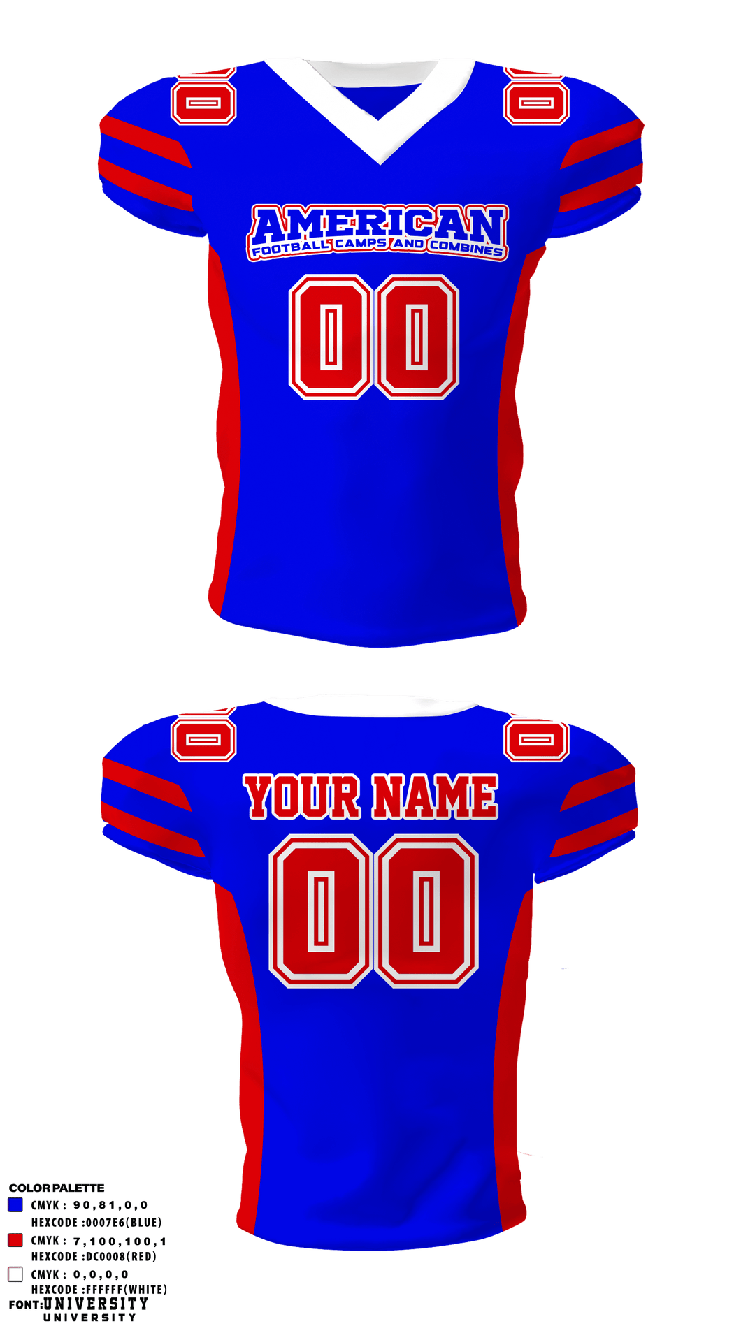 American Football Camps and Combines 46625664 Football Jersey - 1