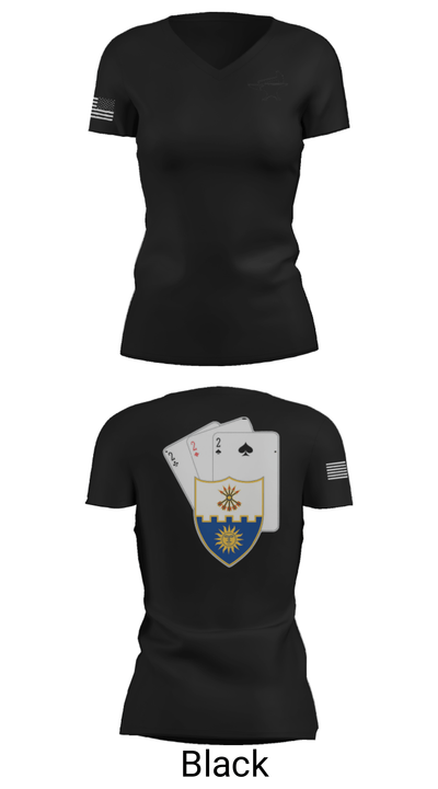 Anvil company, 2-22 Infantry 69124042 Women's Short Sleeve V-neck Shirt - 21