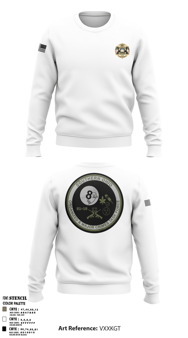Crew Neck Sweatshirt, , Police, Teamtime, Team time, sublimation, custom sports apparel, team uniforms, spirit wear, spiritwear, sports uniforms, custom shirts, team store, custom team store, fundraiser sports, apparel fundraiser