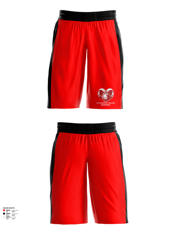 Mens Basketball Shorts, Clearwater Valley High School Basketball, Men's Basketball, Teamtime, Team time, sublimation, custom sports apparel, team uniforms, spirit wear, spiritwear, sports uniforms, custom shirts, team store, custom team store, fundraiser sports, apparel fundraiser