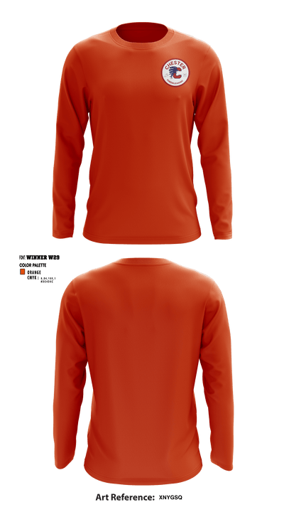 Chester High School Cheer 46279495 Long Sleeve Performance Shirt - 1
