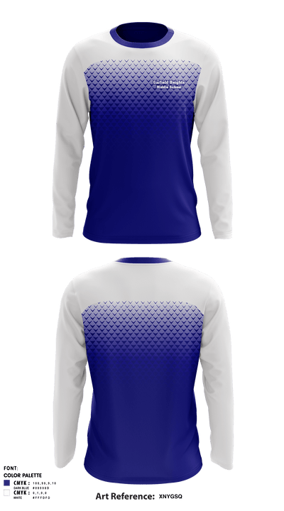 Garfield Heights Middle School 8045615 Long Sleeve Performance Shirt - 1