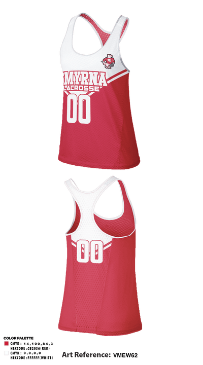 Smyrna Lacrosse 59193810 Women's Track Singlet - 1