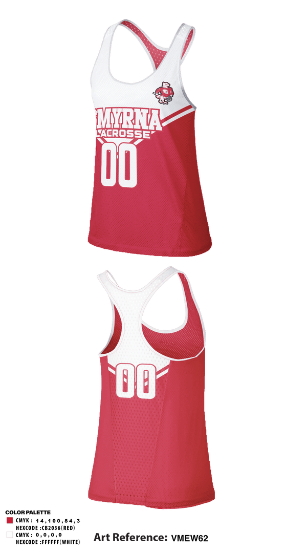 Women's Track Singlet, Smyrna Lacrosse, Men's Lacrosse, Teamtime, Team time, sublimation, custom sports apparel, team uniforms, spirit wear, spiritwear, sports uniforms, custom shirts, team store, custom team store, fundraiser sports, apparel fundraiser