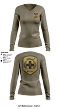 Det. 2 C. CO. 1-171st GSAB Medevac 89905871 Women's Long Sleeve V-neck Shirt - 1
