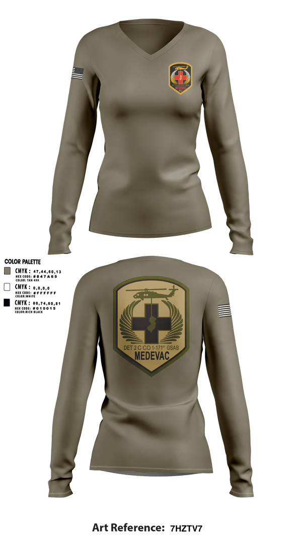 Women's Long Sleeve Vneck Shirt, , Army, Teamtime, Team time, sublimation, custom sports apparel, team uniforms, spirit wear, spiritwear, sports uniforms, custom shirts, team store, custom team store, fundraiser sports, apparel fundraiser