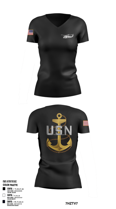 Flight Operations 32367893 Women's Short Sleeve V-neck Shirt - 1