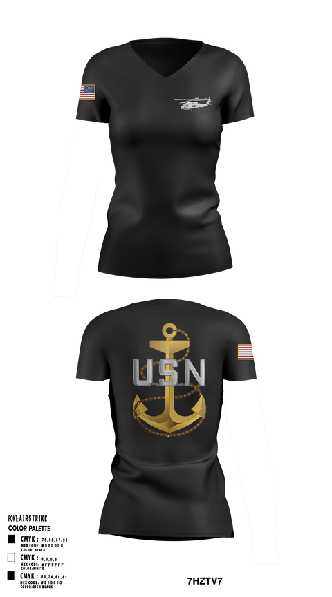Women's Short Sleeve Vneck Shirt, Flight Operations, Navy, Teamtime, Team time, sublimation, custom sports apparel, team uniforms, spirit wear, spiritwear, sports uniforms, custom shirts, team store, custom team store, fundraiser sports, apparel fundraiser