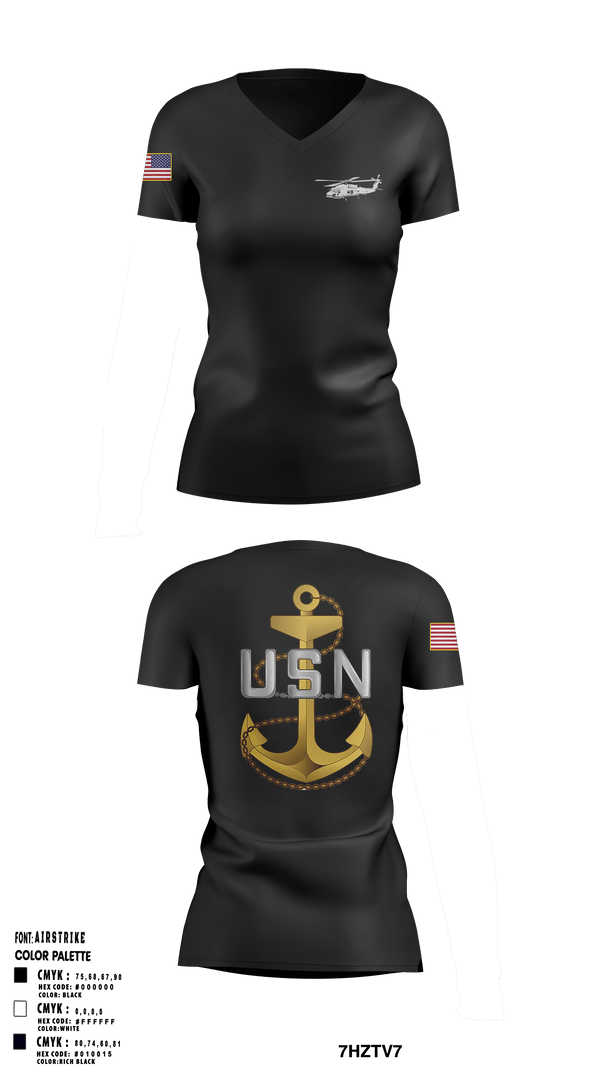 Women's Short Sleeve Vneck Shirt, Flight Operations, Navy, Teamtime, Team time, sublimation, custom sports apparel, team uniforms, spirit wear, spiritwear, sports uniforms, custom shirts, team store, custom team store, fundraiser sports, apparel fundraiser