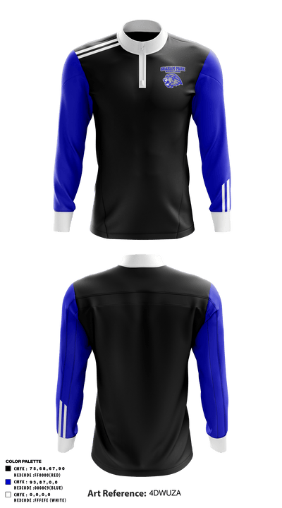 Graham Park Middle School Wrestling 61233507 Quarter Zip Jacket - 1