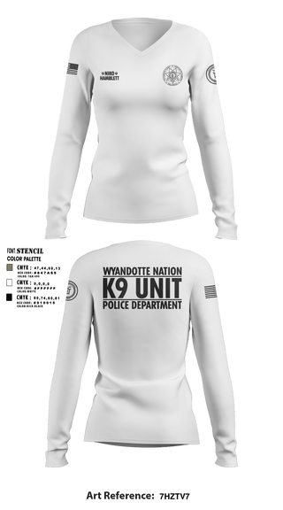 Women's Long Sleeve Vneck Shirt, , Police, Teamtime, Team time, sublimation, custom sports apparel, team uniforms, spirit wear, spiritwear, sports uniforms, custom shirts, team store, custom team store, fundraiser sports, apparel fundraiser