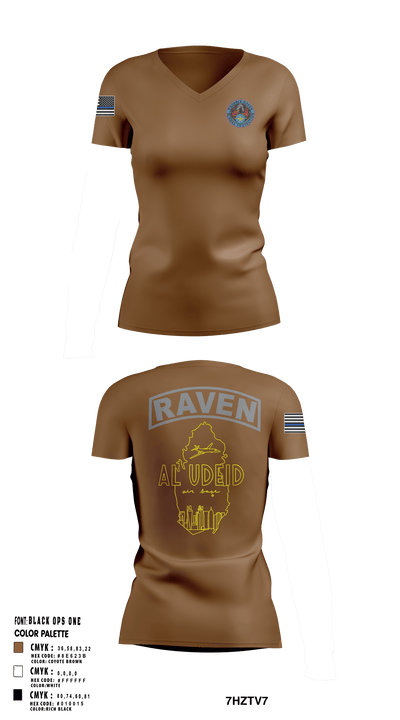 Deid Raven’s 25274902 Women's Short Sleeve V-neck Shirt - 2