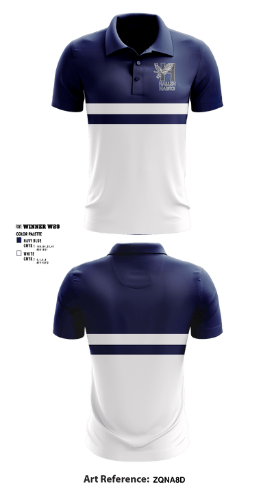 The Hallen School 64711514 Short Sleeve Performance Polo - 1