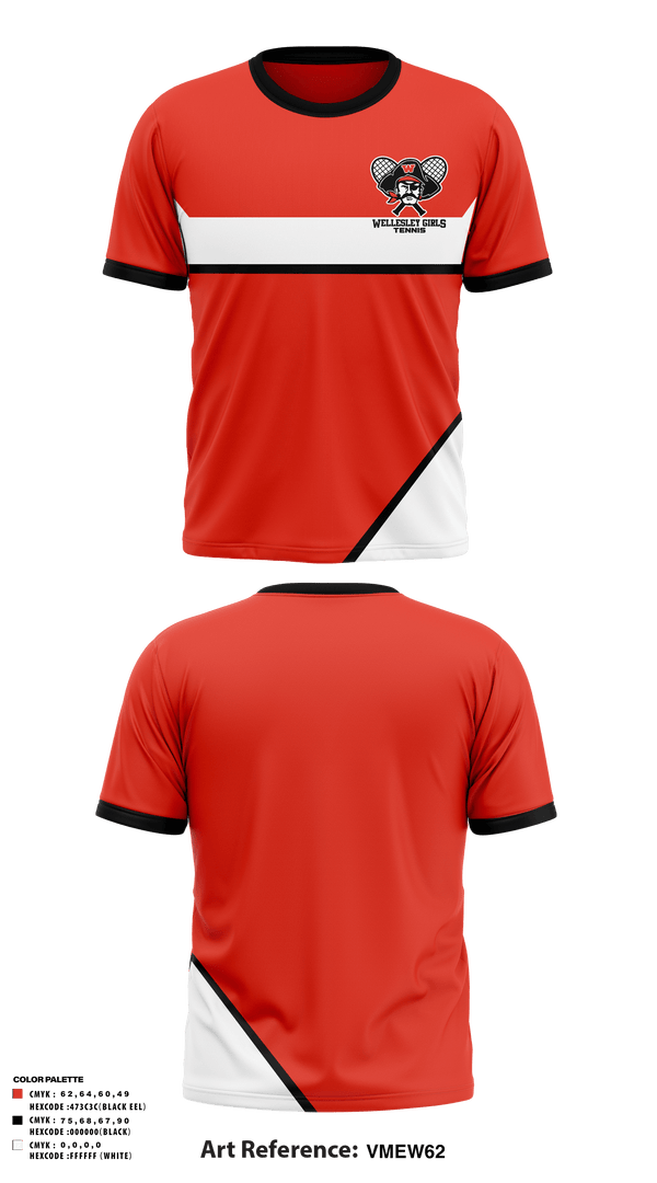 Short Sleeve Performance Shirt, Wellesley High School Girls Tennis, Tennis, Teamtime, Team time, sublimation, custom sports apparel, team uniforms, spirit wear, spiritwear, sports uniforms, custom shirts, team store, custom team store, fundraiser sports, apparel fundraiser