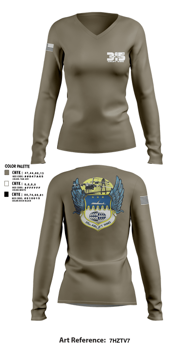 315th Airlift Wing/315th Maintenance Group 82634422 Women's Long Sleeve V-neck Shirt - 53