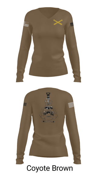 Women's Long Sleeve Vneck Shirt, , Army, Teamtime, Team time, sublimation, custom sports apparel, team uniforms, spirit wear, spiritwear, sports uniforms, custom shirts, team store, custom team store, fundraiser sports, apparel fundraiser