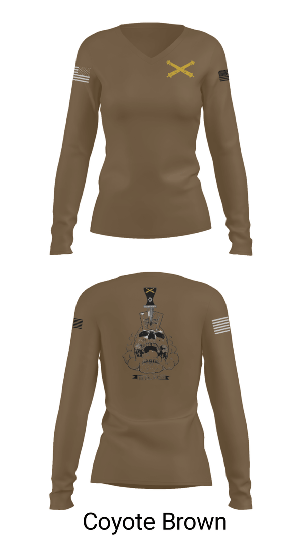 Women's Long Sleeve Vneck Shirt, , Army, Teamtime, Team time, sublimation, custom sports apparel, team uniforms, spirit wear, spiritwear, sports uniforms, custom shirts, team store, custom team store, fundraiser sports, apparel fundraiser