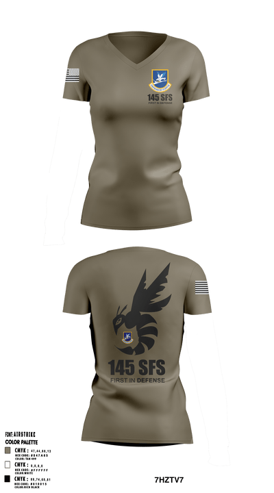 145 SFS 24638731 Women's Short Sleeve V-neck Shirt - 1