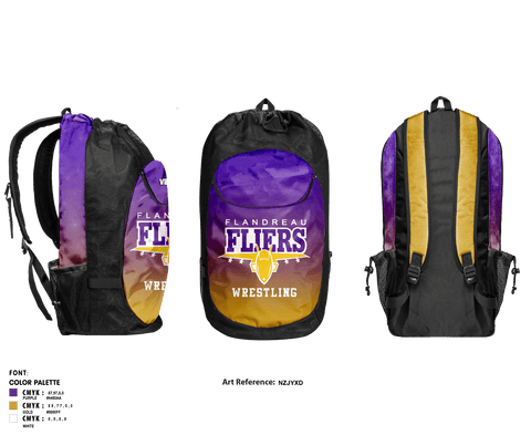Gear Bag, Flandreau High School Wrestling, Wrestling, Teamtime, Team time, sublimation, custom sports apparel, team uniforms, spirit wear, spiritwear, sports uniforms, custom shirts, team store, custom team store, fundraiser sports, apparel fundraiser