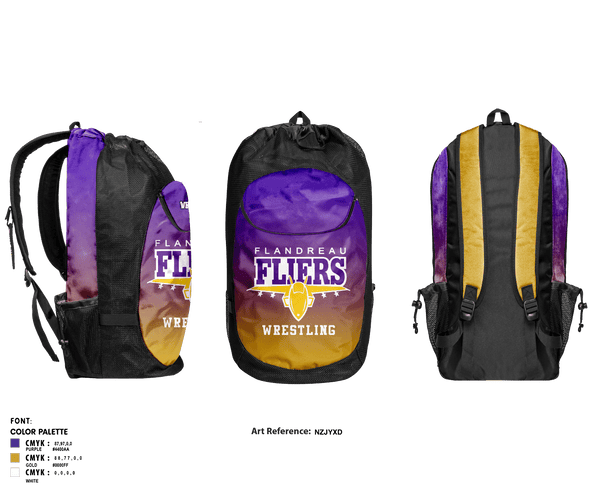 Gear Bag, Flandreau High School Wrestling, Wrestling, Teamtime, Team time, sublimation, custom sports apparel, team uniforms, spirit wear, spiritwear, sports uniforms, custom shirts, team store, custom team store, fundraiser sports, apparel fundraiser