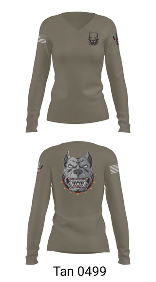 Women's Long Sleeve Vneck Shirt, , Army, Teamtime, Team time, sublimation, custom sports apparel, team uniforms, spirit wear, spiritwear, sports uniforms, custom shirts, team store, custom team store, fundraiser sports, apparel fundraiser