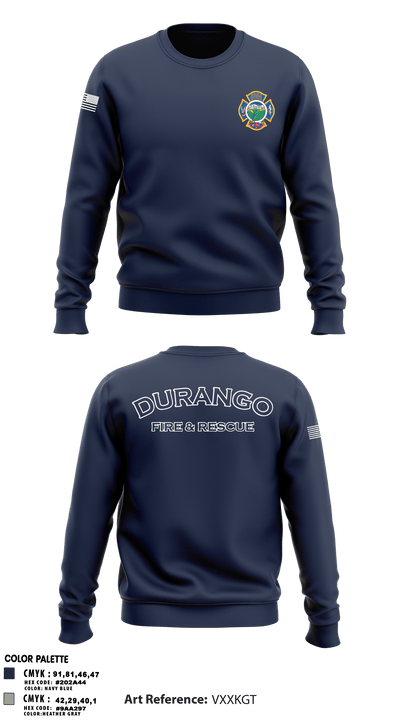 Durango Fire Protection District 71199400 Crew Neck Sweatshirt - 4