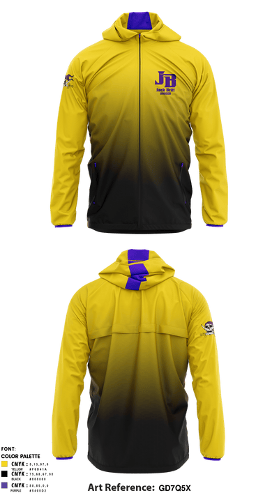 Jack Britt High School Soccer 14751737 Windbreaker - 1