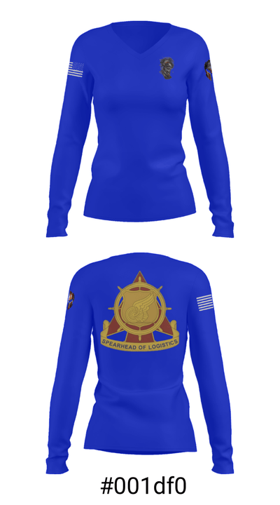 382nd CSSB 66174892 Women's Long Sleeve V-neck Shirt - 36