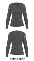 Poland Regional High School Field Hockey 32374255 Women's Long Sleeve V-neck Shirt - 35