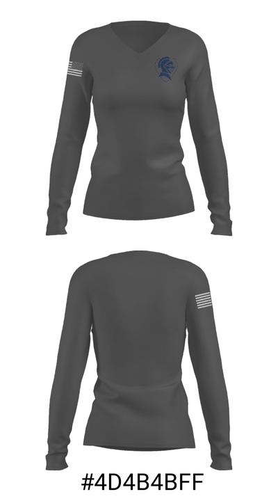 Poland Regional High School Field Hockey 32374255 Women's Long Sleeve V-neck Shirt - 35