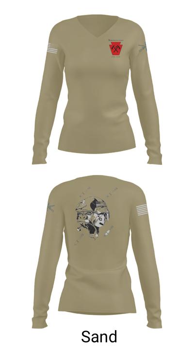 1-111th IN BN 37171288 Women's Long Sleeve V-neck Shirt - 47