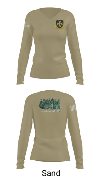 Women's Long Sleeve Vneck Shirt, , Army, Teamtime, Team time, sublimation, custom sports apparel, team uniforms, spirit wear, spiritwear, sports uniforms, custom shirts, team store, custom team store, fundraiser sports, apparel fundraiser