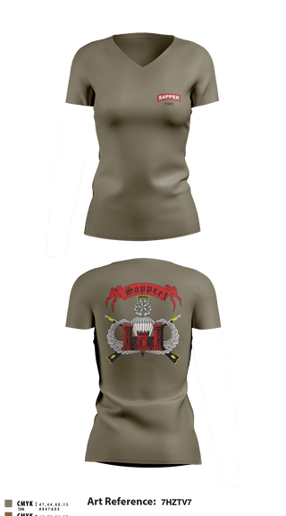 Women's Short Sleeve Vneck Shirt, , Army, Teamtime, Team time, sublimation, custom sports apparel, team uniforms, spirit wear, spiritwear, sports uniforms, custom shirts, team store, custom team store, fundraiser sports, apparel fundraiser