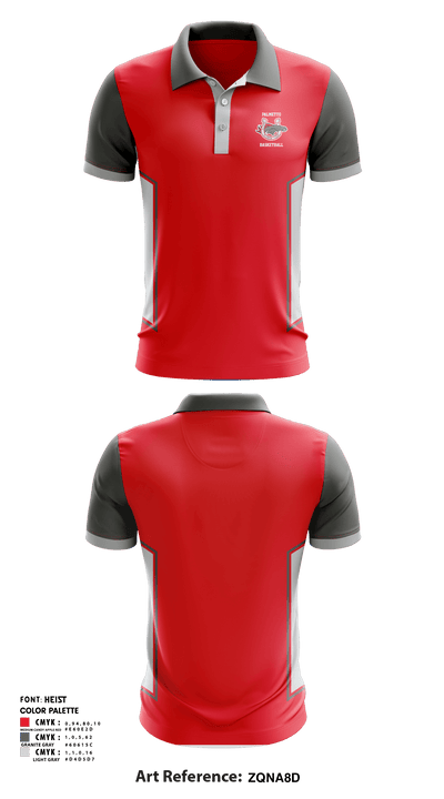 Palmetto High School Basketball 68806532 Short Sleeve Performance Polo - 1