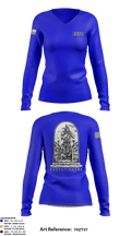 E CO. 8TH ENGINEER BATTALION 25810493 Women's Long Sleeve V-neck Shirt - 1
