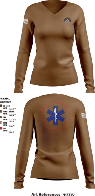 Women's Long Sleeve Vneck Shirt, , Fire Department, Teamtime, Team time, sublimation, custom sports apparel, team uniforms, spirit wear, spiritwear, sports uniforms, custom shirts, team store, custom team store, fundraiser sports, apparel fundraiser