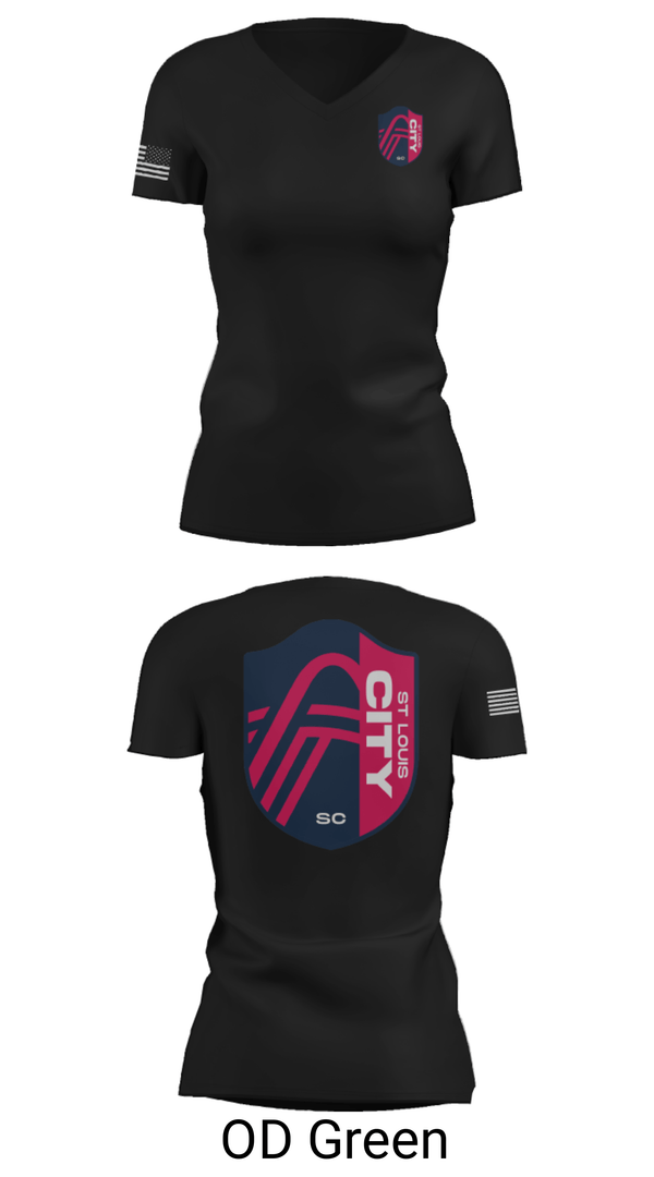Women's Short Sleeve Vneck Shirt, , Army, Teamtime, Team time, sublimation, custom sports apparel, team uniforms, spirit wear, spiritwear, sports uniforms, custom shirts, team store, custom team store, fundraiser sports, apparel fundraiser
