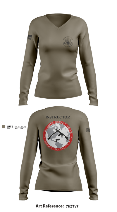 Firearms Training Unit 93026000 Women's Long Sleeve V-neck Shirt - 2