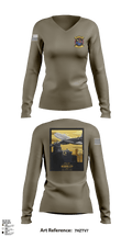 VQ4 Shadows 75642167 Women's Long Sleeve V-neck Shirt - 1