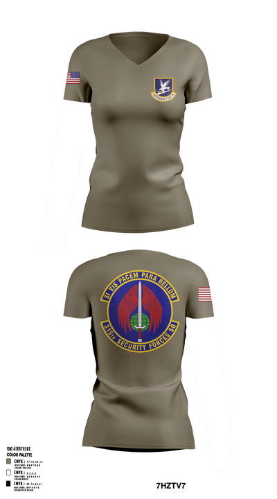 315 SFS CHS 73678027 Women's Short Sleeve V-neck Shirt - 5