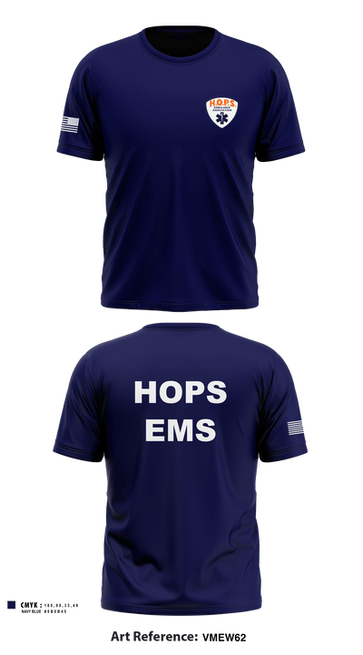 HOPS EMS 88989109 Short Sleeve Performance Shirt - 3