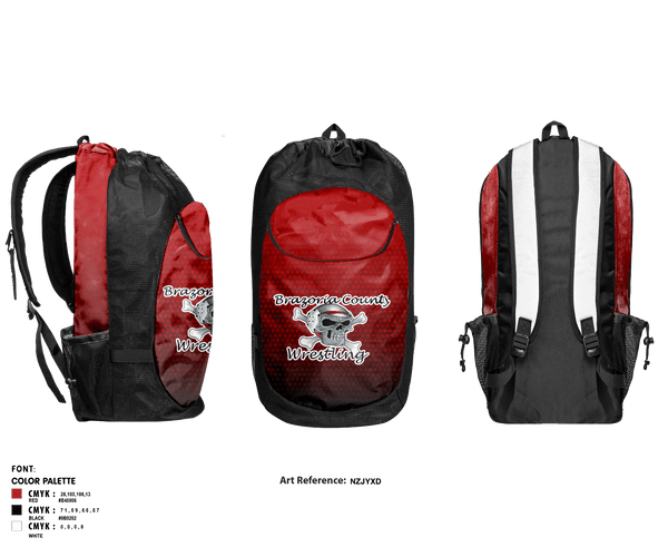 Gear Bag, Brazoria County Wrestling, Wrestling, Teamtime, Team time, sublimation, custom sports apparel, team uniforms, spirit wear, spiritwear, sports uniforms, custom shirts, team store, custom team store, fundraiser sports, apparel fundraiser